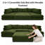 7 Seater Corduroy Sofa Bed-693545058