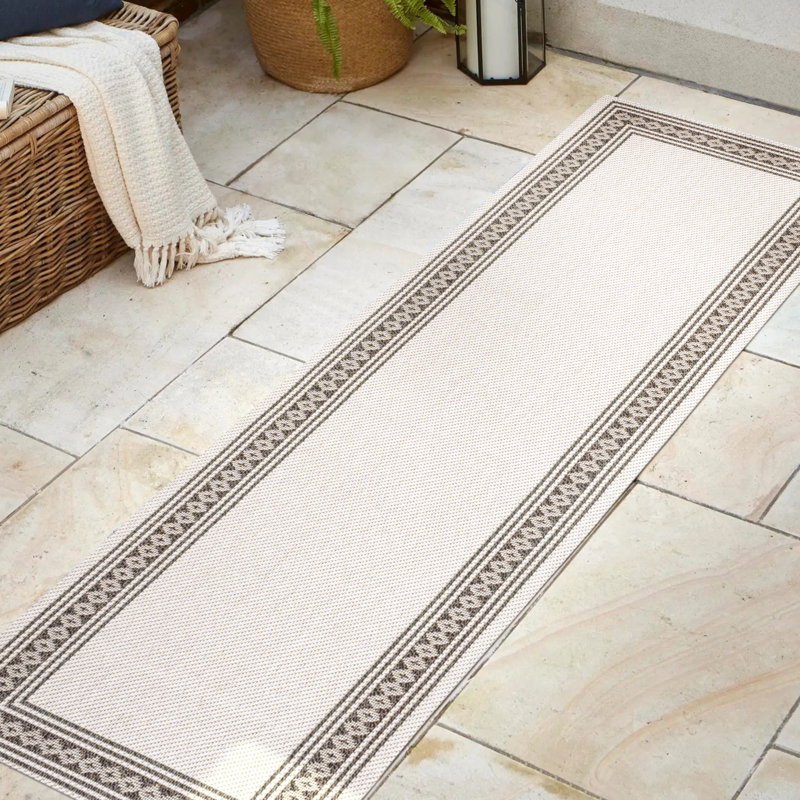 Tapis crème / noir Clap Back Classic, Tapis de couloir 2 pi x 8 pi