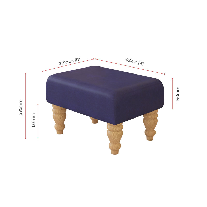 Acierno Mahogany Wood Turned Leg - Faux Leather, Blueberry Blue, Natural