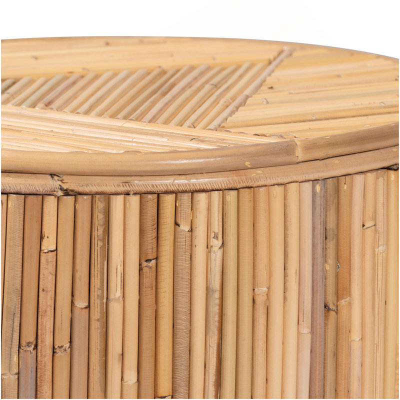 Table de bout en rotin naturel de style bohémien Satori
