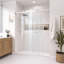 Porte de douche coulissante double sans cadre Catalyst en nickel brossé avec verre transparent de 3/8 po de l 62 po x H 76 po Catalyst-133866115-96391547