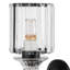 Matte Black 13cm H Crystal Glass Outdoor Sconce-481367859