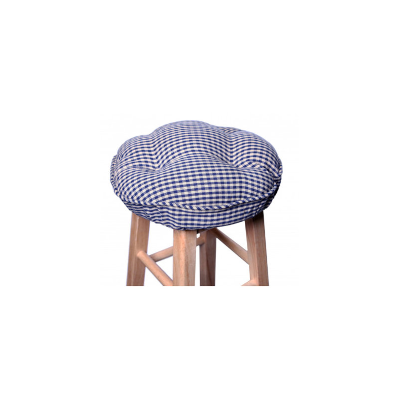 Coussin de tabouret de bar Villasenor, Bleu marine