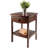 Yvette 1-Drawer Nightstand in Walnut Finish With Shelf, 21.6'' H X 17.7'' W X 17.7'' D-298851509