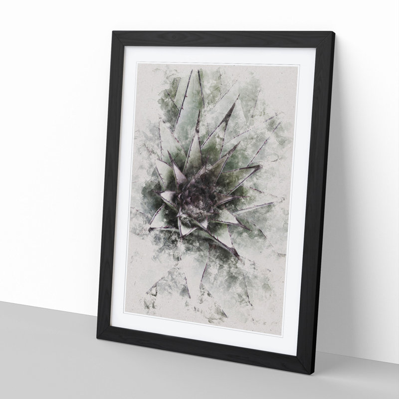 The Succulent Plant - Picture Frame Graphic Art, Black Framed, 90cm H x 65cm W x 2cm D
