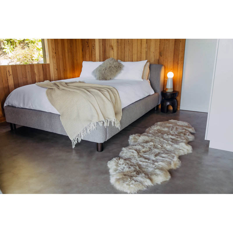 Tapis double en fibre de mouton Fiber by Auskin, Double Bisque