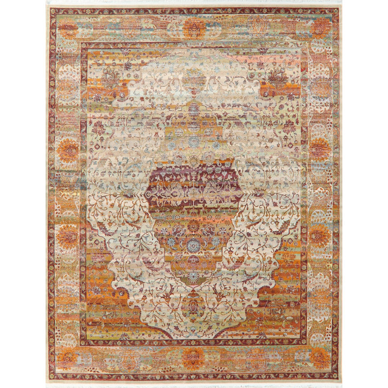 Tapis oriental beige, Rectangle 3 pi 11 po x 5 pi 7 po