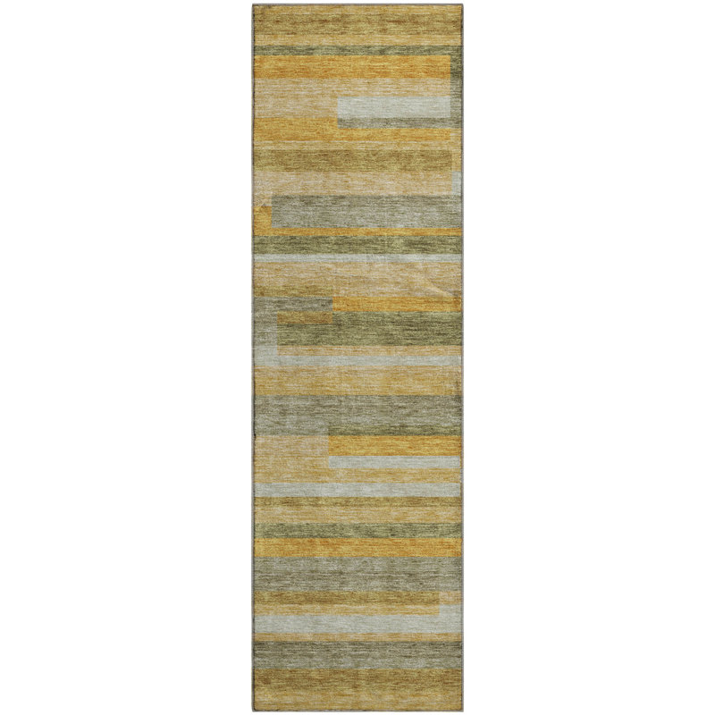 Premium Machine Washable Prisco Honey Rug, Runner 2'3" x 7'6"