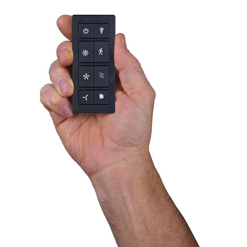 Dilkon Universal Ceiling Fan Remote and Wall Control, Black