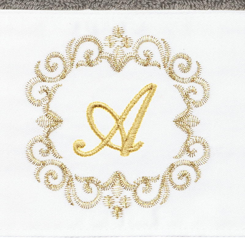 Winston Porter 100% Turkish Cotton MONICA 2PC Embellished Hand Towel Set, A