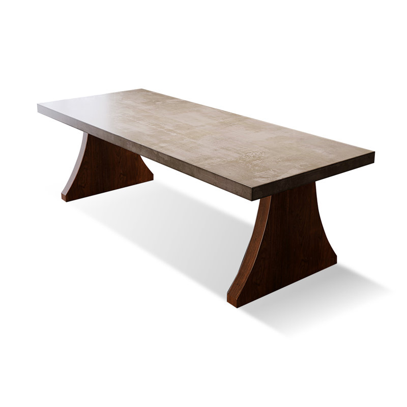Gray Rectangular Solid wood Butterfly Leaf  Dining Table, 29.53"H x 70.87"L x 31.5"W