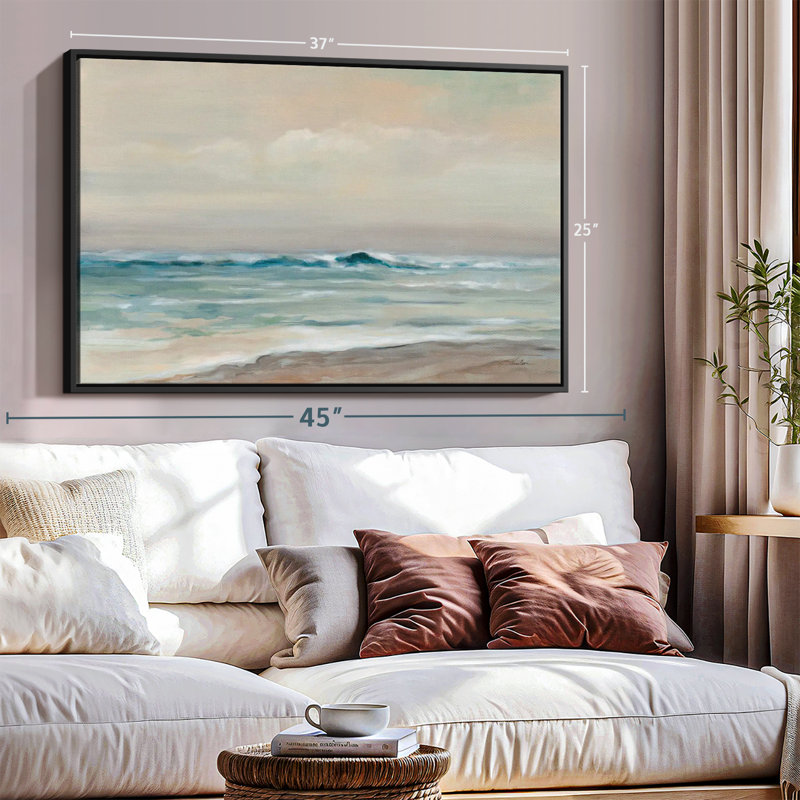 «Whispering Ocean Waves», art mural, H 25 po x l 37 po