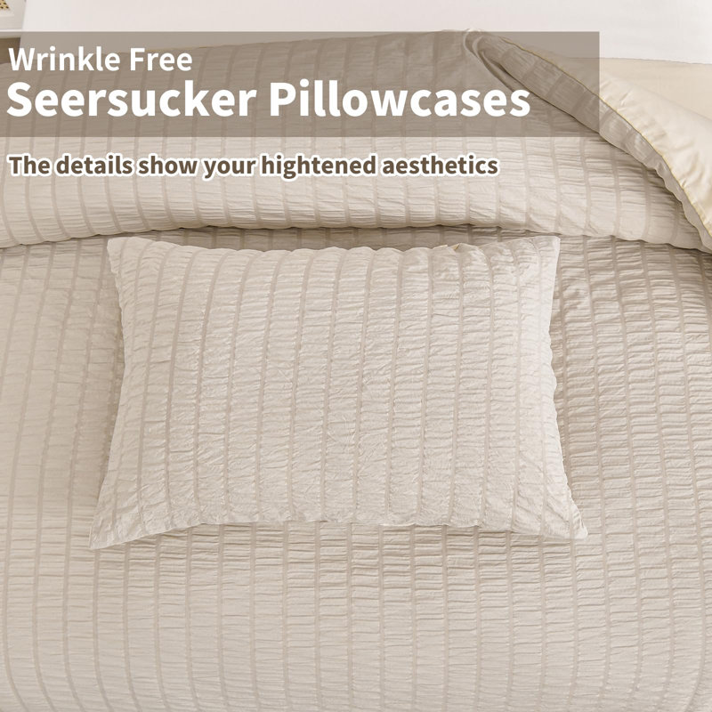 Mechine woven Sheet Set, Beige