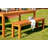 6 - Person Eucalyptus Solid Wood Patio Dining Set Rectangular Table with Cushions Included