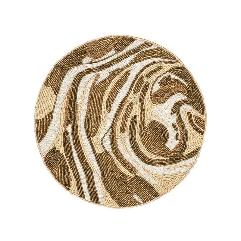 Glass Abstract Round Placemat