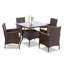 Ensemble de salle à manger 35 po avec coussins Fayola Square-891803035