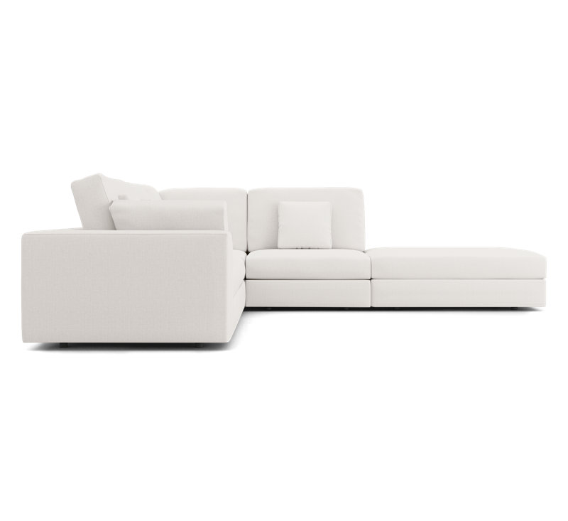 Ensemble de canapé modulaire Perry 02, Tissu craie, Orienté à droite