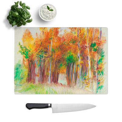 Grove of Trees by Pierre-Auguste Renoir Chopping Board