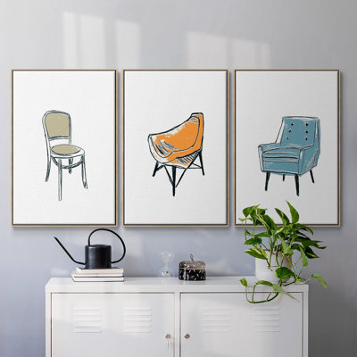 «Take A Seat X», reproduction sur toile 3 pièces