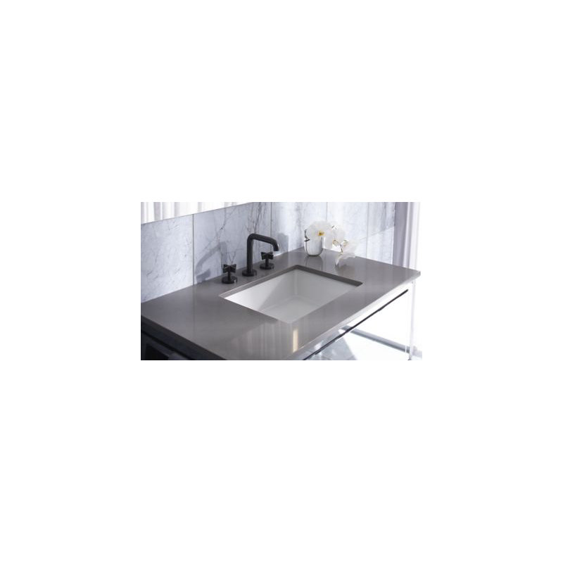 Profiles Framed 30" Single Bathroom Vanity Base Only, Beach/Matte Gold, Yes, Full Drawer