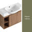 Meuble-lavabo mural 26 po avec lavabo en céramique et porte en contreplaqué-2033187428