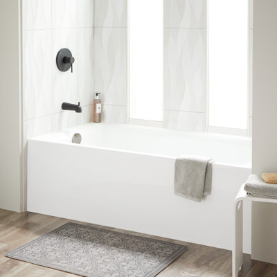 60" X 32" Sitka Acrylic Alcove Soaking Tub