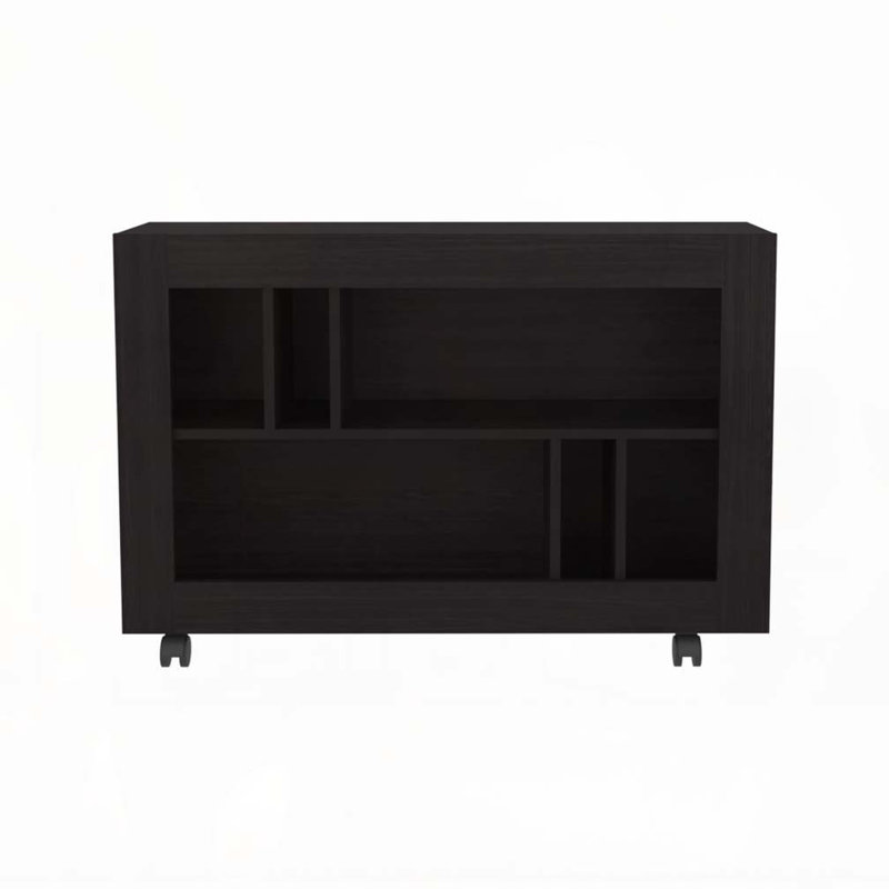 Console en mélamine avec rangement ouvert Wengue