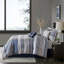 Ensemble d'édredon 7 pièces jacquard bleu marine