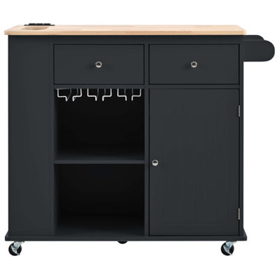 Kitchen Island With Power Outlet,Kitchen Storage Island With Drop Leaf