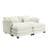 Zuri Chenille Fabric Upholstered 2-Seater Sectional Sofa with Ottomans-796484352