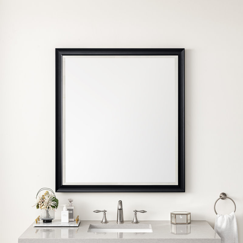 Miroir de salle de bain Glenbrooke, Noir onyx, 40 po x 36 po