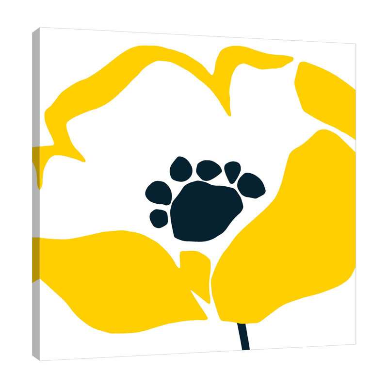 Art mural Pop Art Floral II par Wild Apple, H 24 po x l 24 po x P 1,5 po