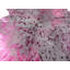 Mini tapis rose en peau de vache fabriqué à la main (46 po x 40 po)