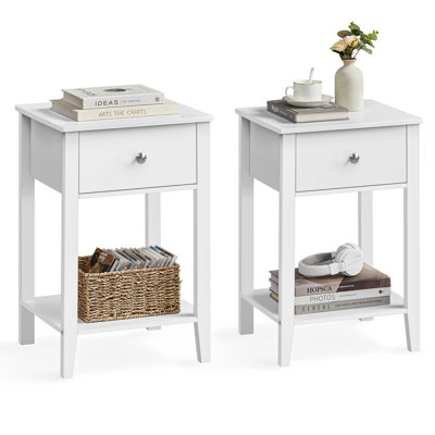 Anlaug 15.7cm W Bamboo / Rattan Bedside Table