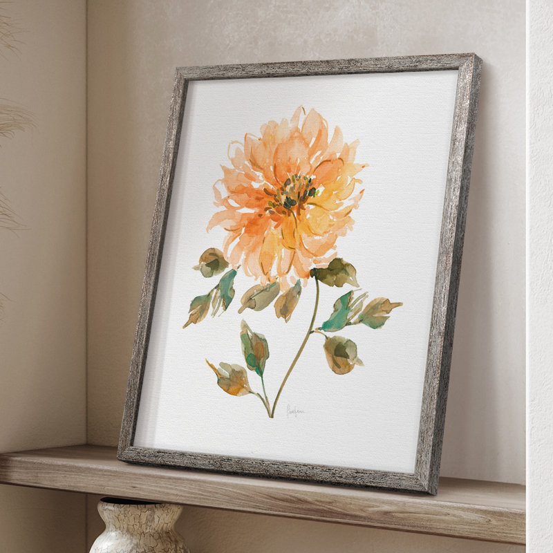 «Bright Botanical I», reproduction encadrée - bois massif 48376, H 21 po x l 17 po