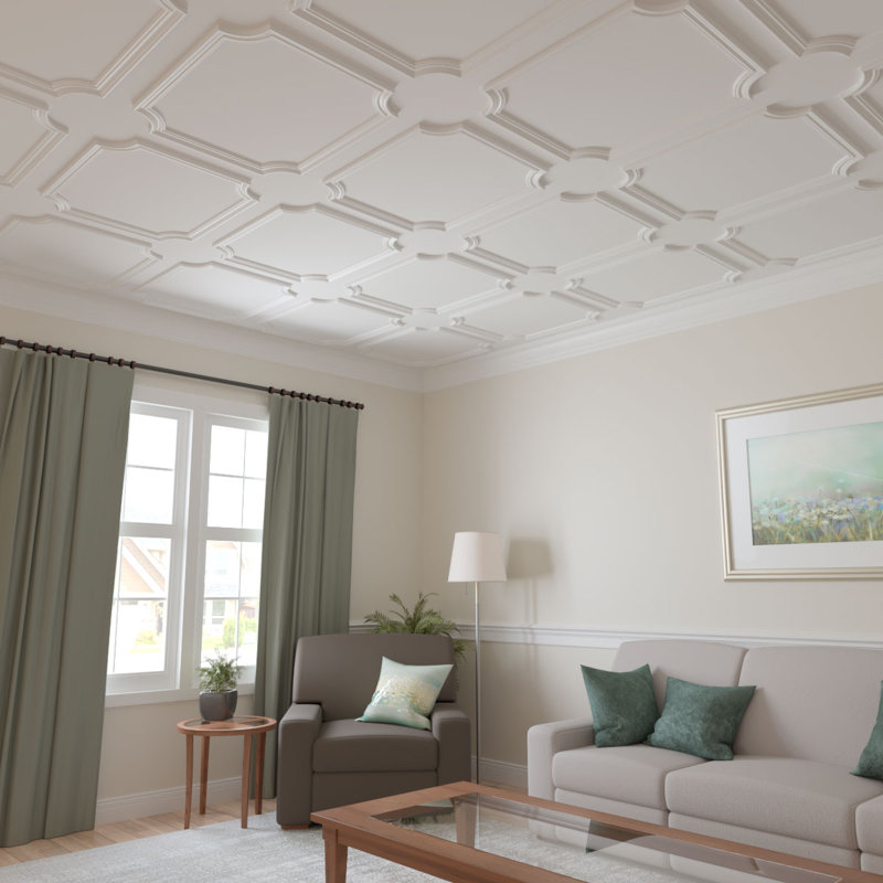 Primed Gray Polyurethane Oxford Crown Moulding 7' 10.5"