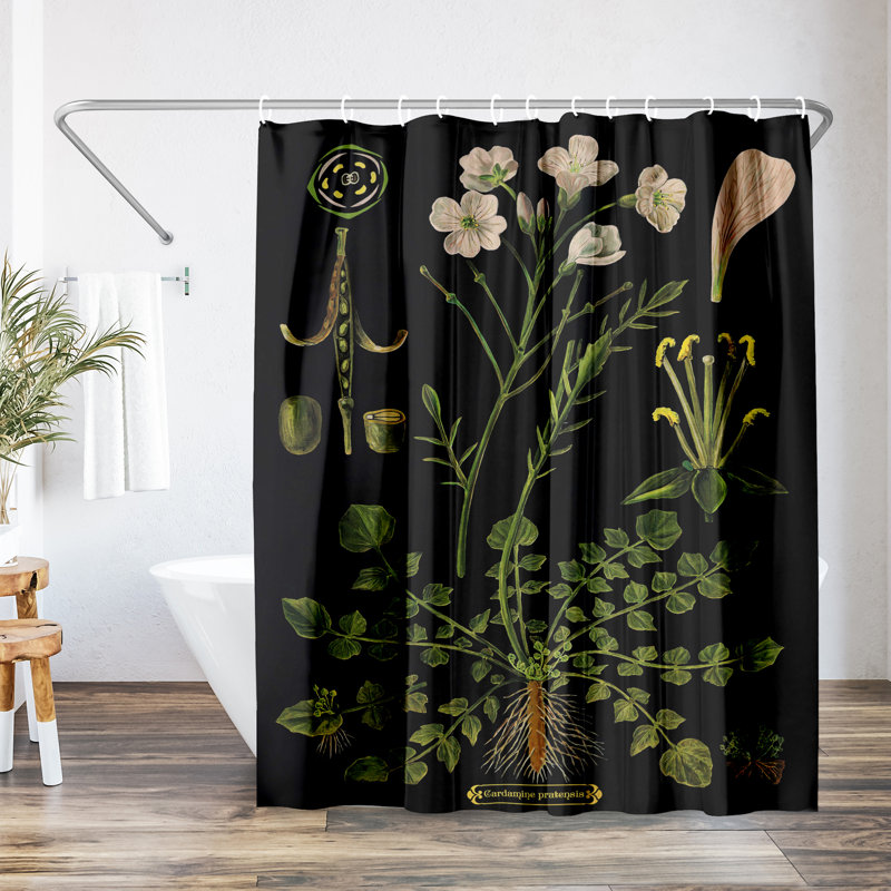 Rideau de douche Botanical Cuckoo Flower par Coastal Print & Design