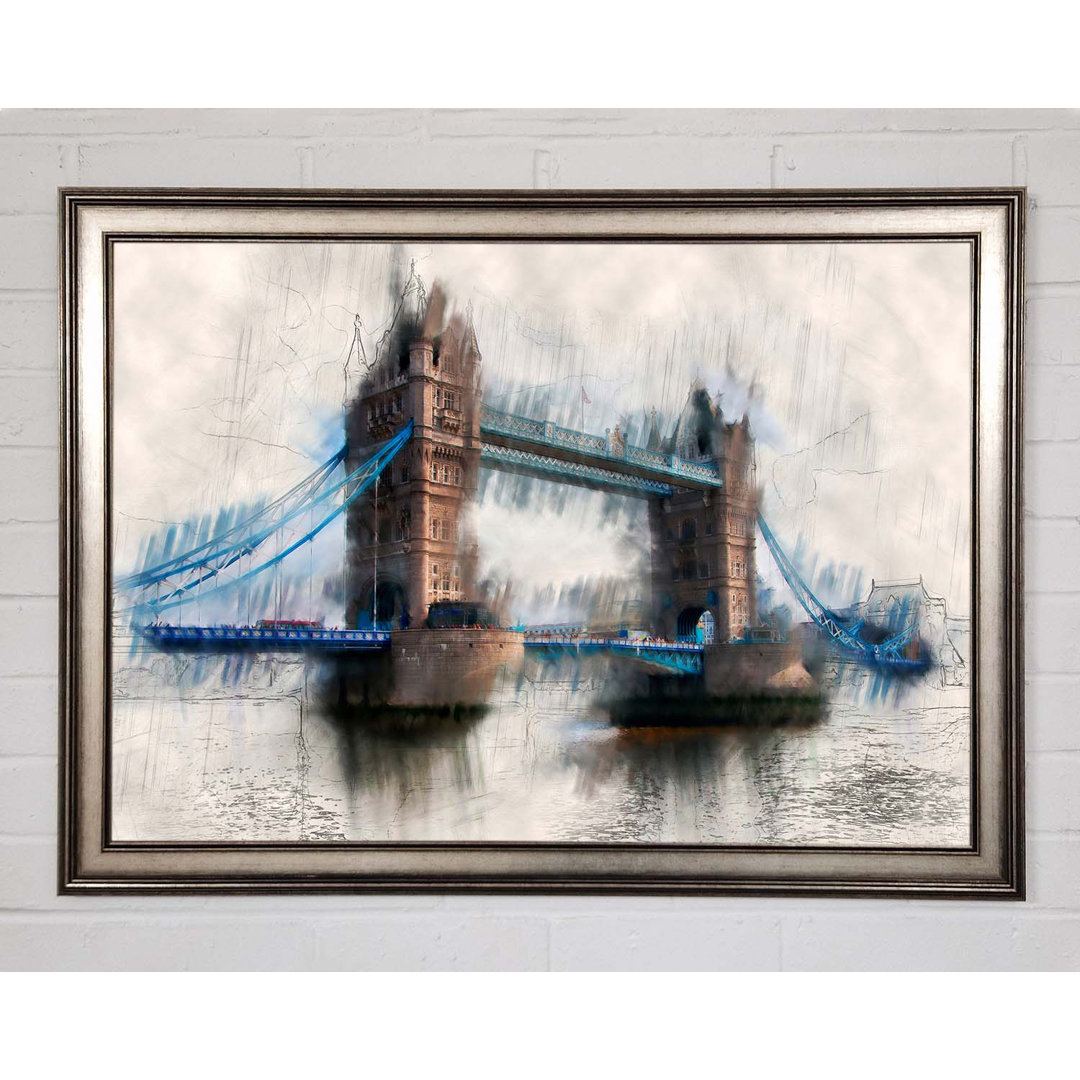 Tower Bridge Aquarell - Einzelner Bilderrahmen Kunstdrucke