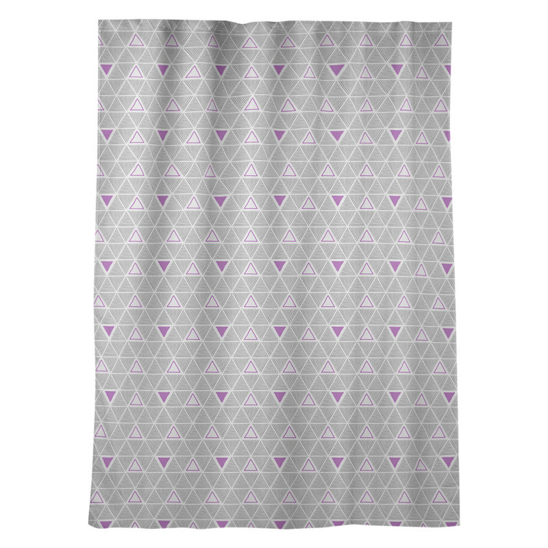 Jordao Room Darkening Curtain Single Panel, Violet/Gray