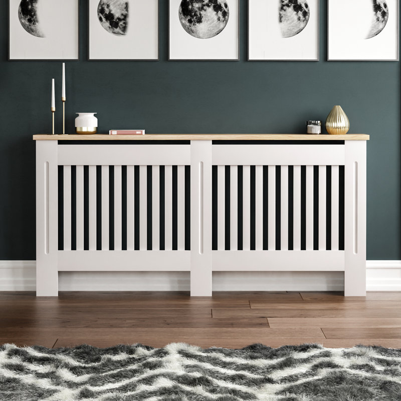 Beacsfield Radiator Cover, 83.3cm H x 172cm W x 19cm D, White