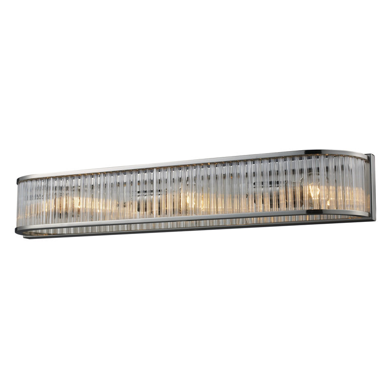 Éclairage pour salle de bain 3 lumières Braxton - nickel poli 28 po