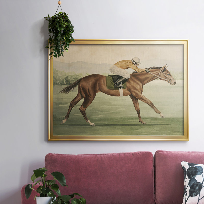 Équitation rétro II, Or, H 18 po x l 26 po x P 1,5 po