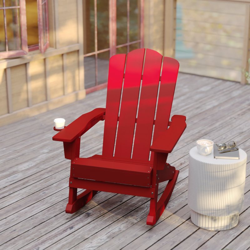 Chaise Adirondack berçante Delon, Rouge