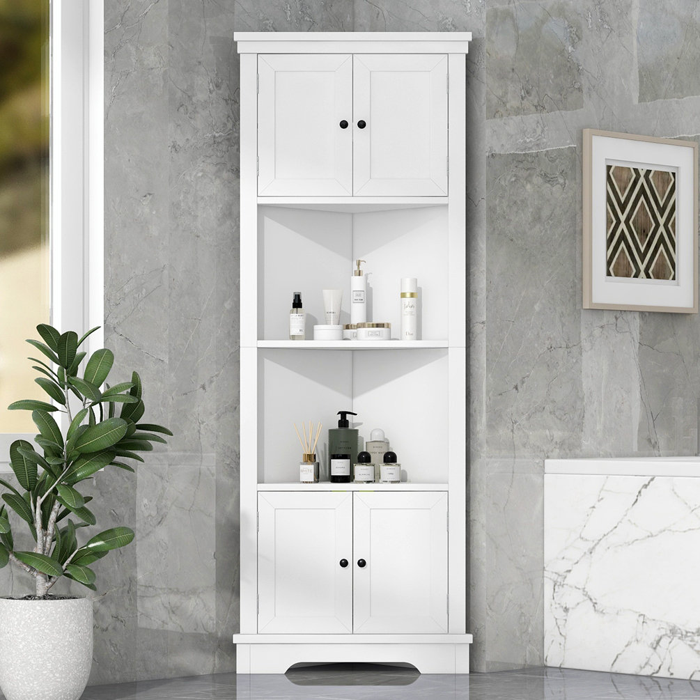 Lark Manor Batesville MDF Freestanding Bathroom Cabinet | Wayfair