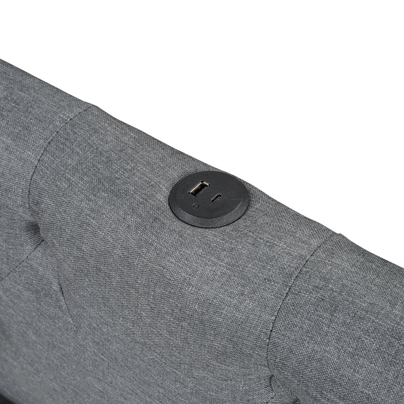 Bed, European Double (140 x 200 cm), Grey