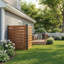 2-Panel Garden Privacy Screen, 98x125cm No-Dig Outdoor Partition, Weatherproof Vinyl Fence with Aluminum Frame, Decorative Cover for Bin AC Unit Pool Equipment, Teak-129024959