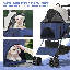 Poussette pliable 3-en-1 avec panier de rangement pour chien-93312231