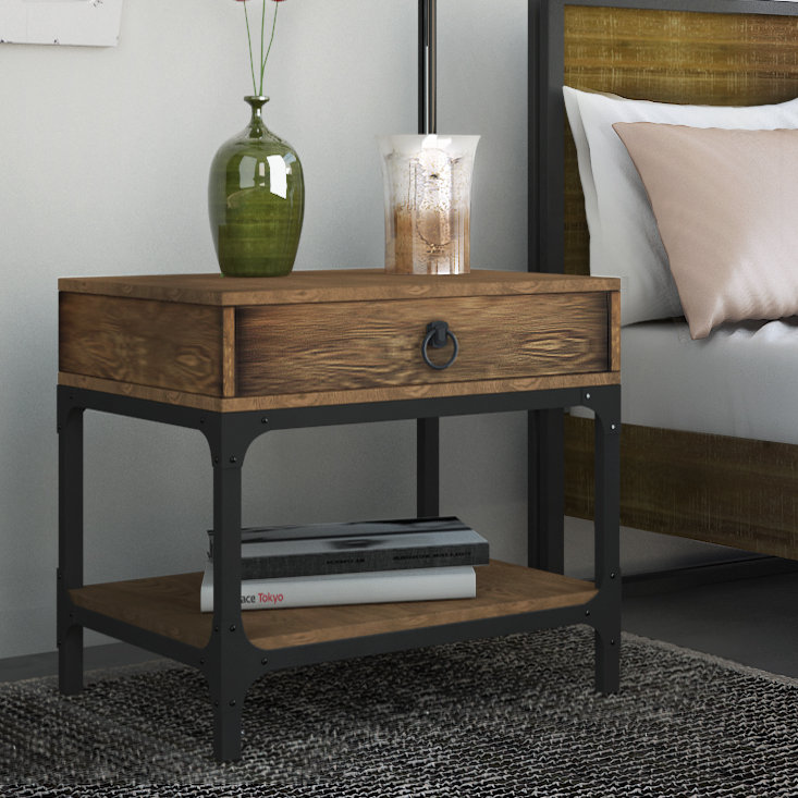 Table de bout avec rangement vitela