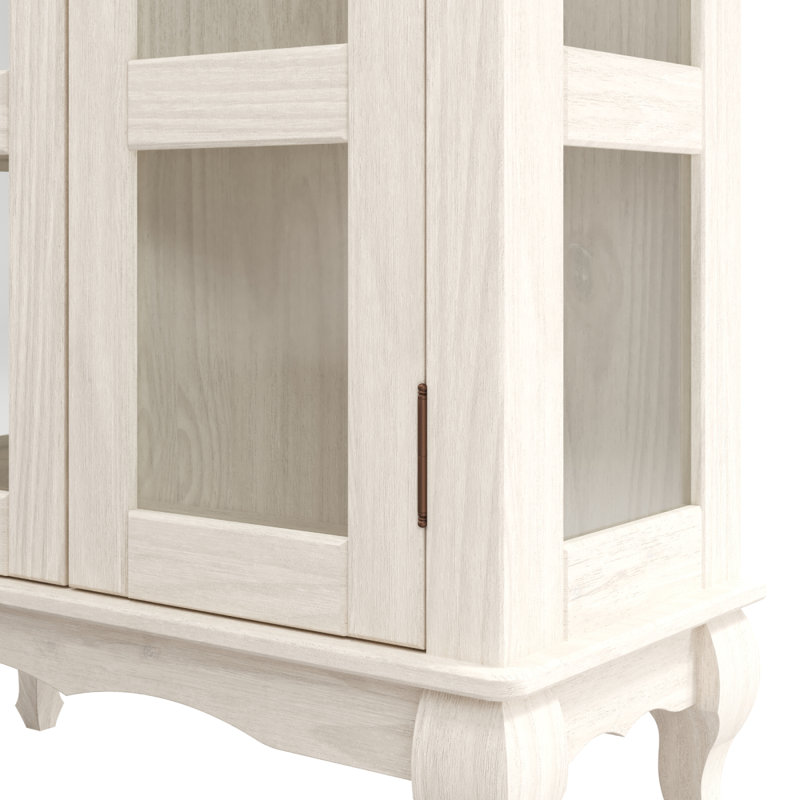 Wood Display Unit White Distressed | 