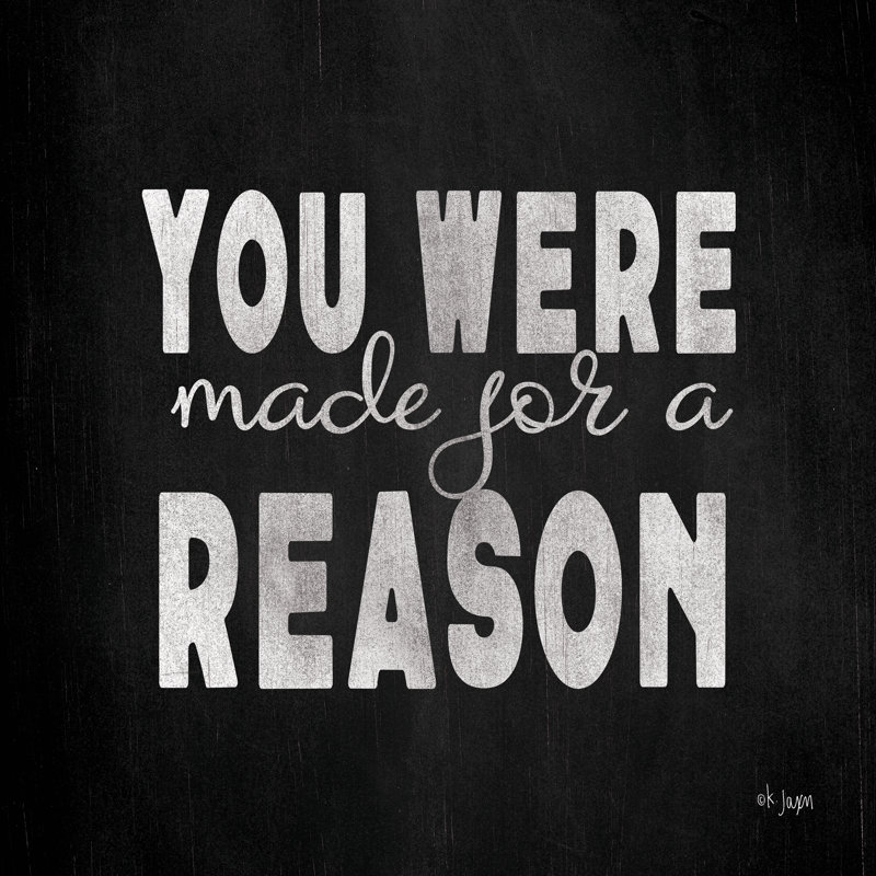 " Made For A Reason I " by Jaxn Blvd., 12" H x 12" W, Wrapped Canvas, No